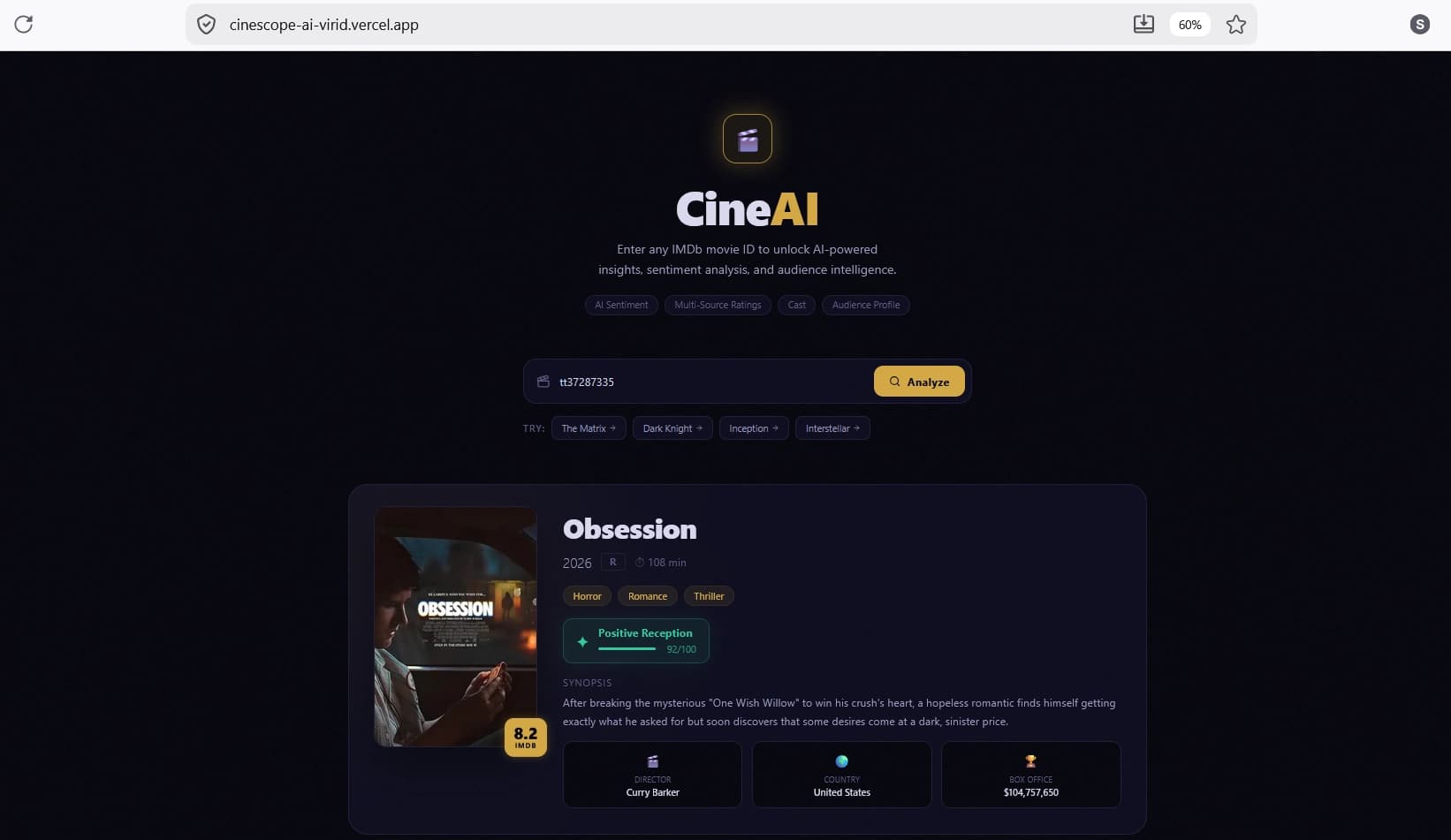 CineAI — AI Movie Insight